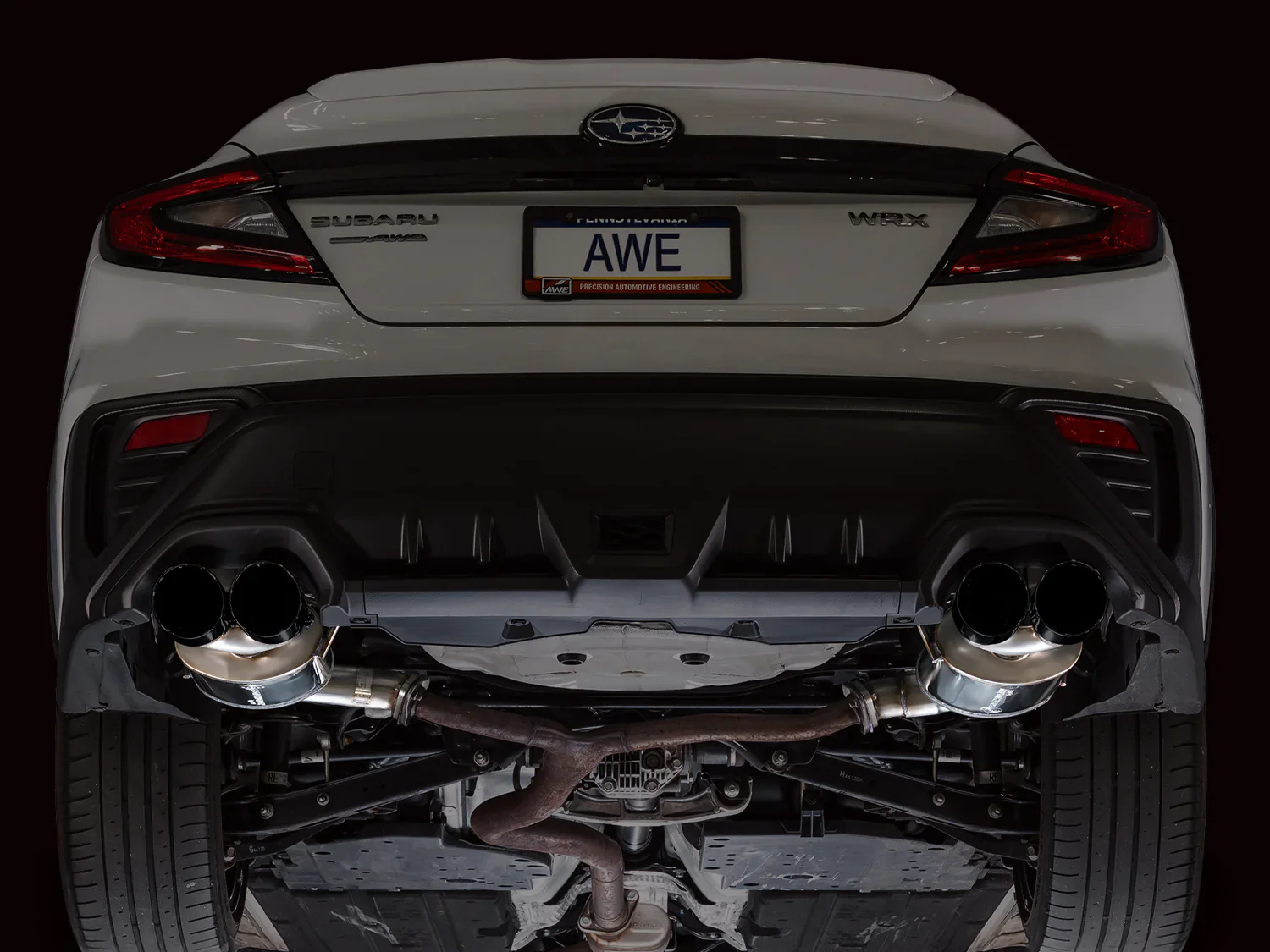 AWE Touring Edition Axleback Exhaust w/ Diamond Black Tips 2022-2026 WRX - Image 7