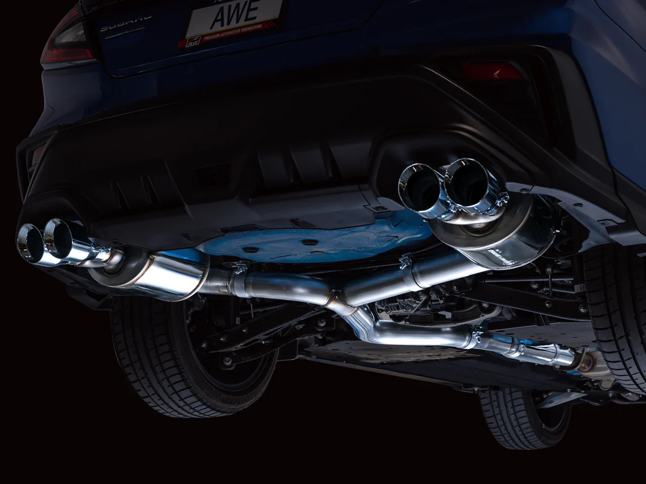 AWE Touring Edition Catback Exhaust w/ Chrome Silver Tips 2022-2026 WRX - Image 13