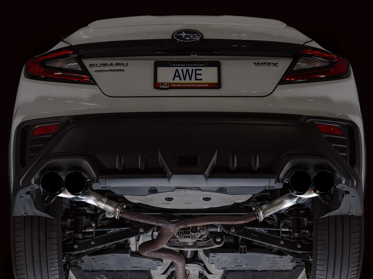 AWE Track Edition Axleback Exhaust w/ Diamond Black Tips 2022-2026 WRX - Image 7