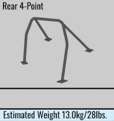 Cusco Gloss Black Roll Cage 2015-2021 WRX/STI - Image 3