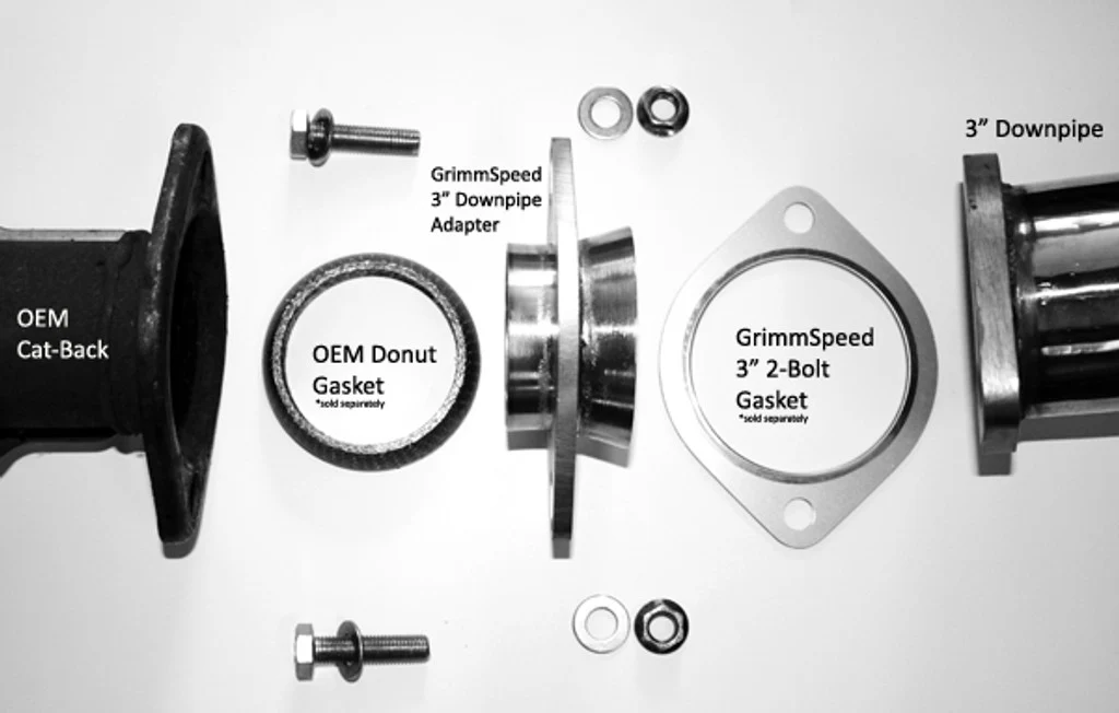 GrimmSpeed Aftermarket 3" Downpipe to OEM Catback Adapter - Image 2