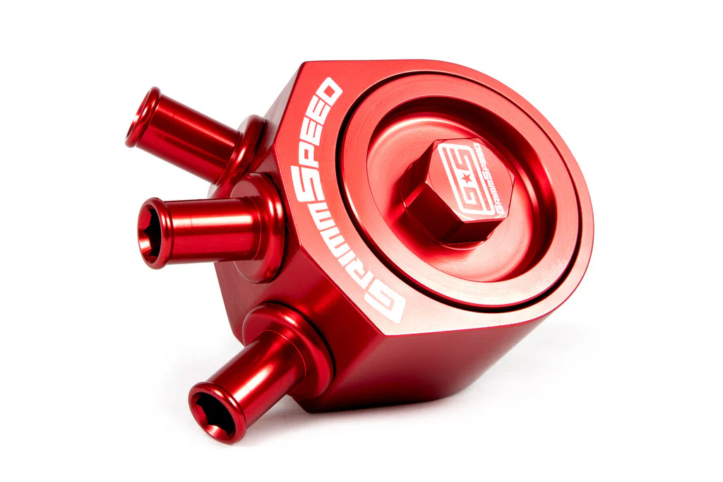 GrimmSpeed Red Air Oil Separator 2002-2007 WRX / 2004-2021 STI