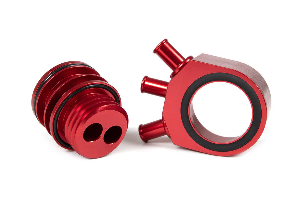 GrimmSpeed Red Air Oil Separator 2008-2014 WRX - Image 3