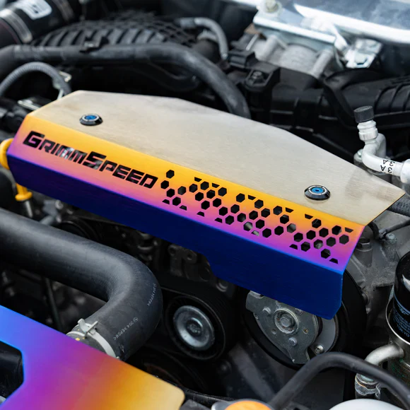 GrimmSpeed Titanium Pulley Cover 2022+ WRX - Image 3