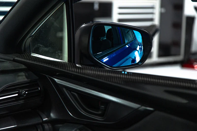 OLM Blue Wide Angle Convex Mirrors (Turn Signals and Defrosters) 2022-2026 WRX - Image 6