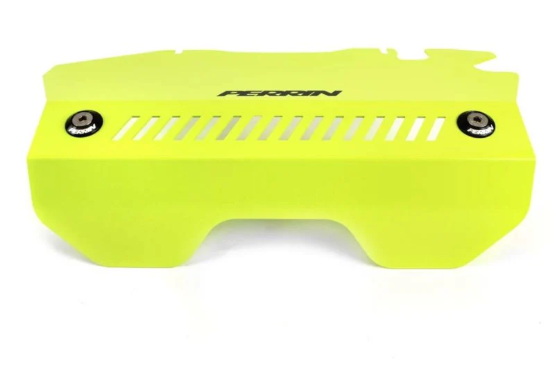 Perrin Neon Yellow Pulley Cover 2015-2021 WRX - Image 2