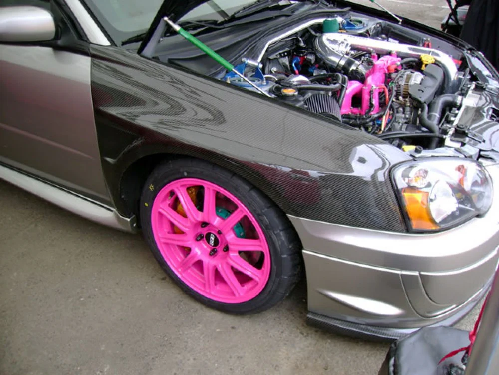 Seibon Carbon Fiber Wide Fenders 2004-2005 Impreza/WRX/STI Sedan - Image 7