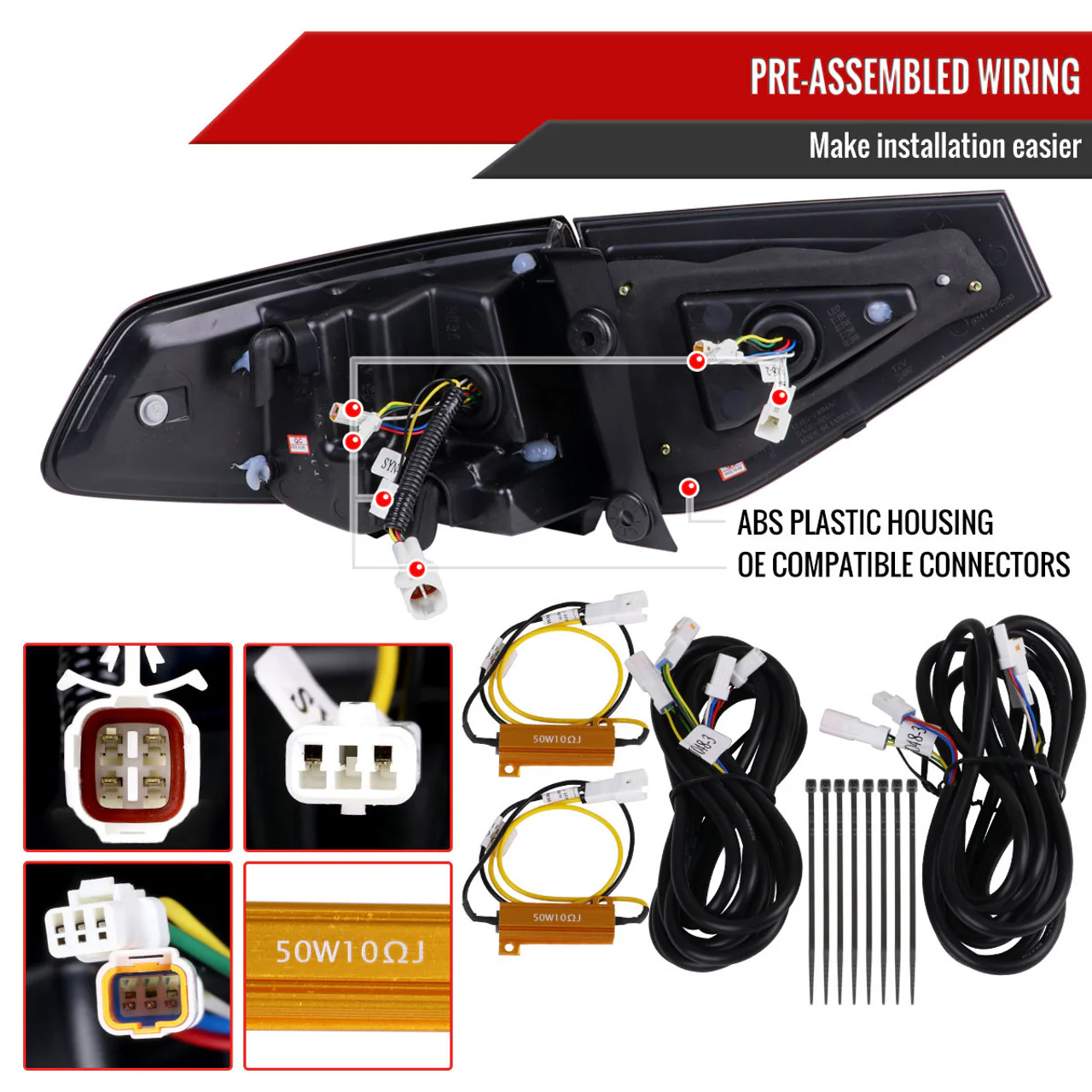 Spec-D Sequential LED Tail Lights 2008-2014 WRX/STI Hatchback - Image 4