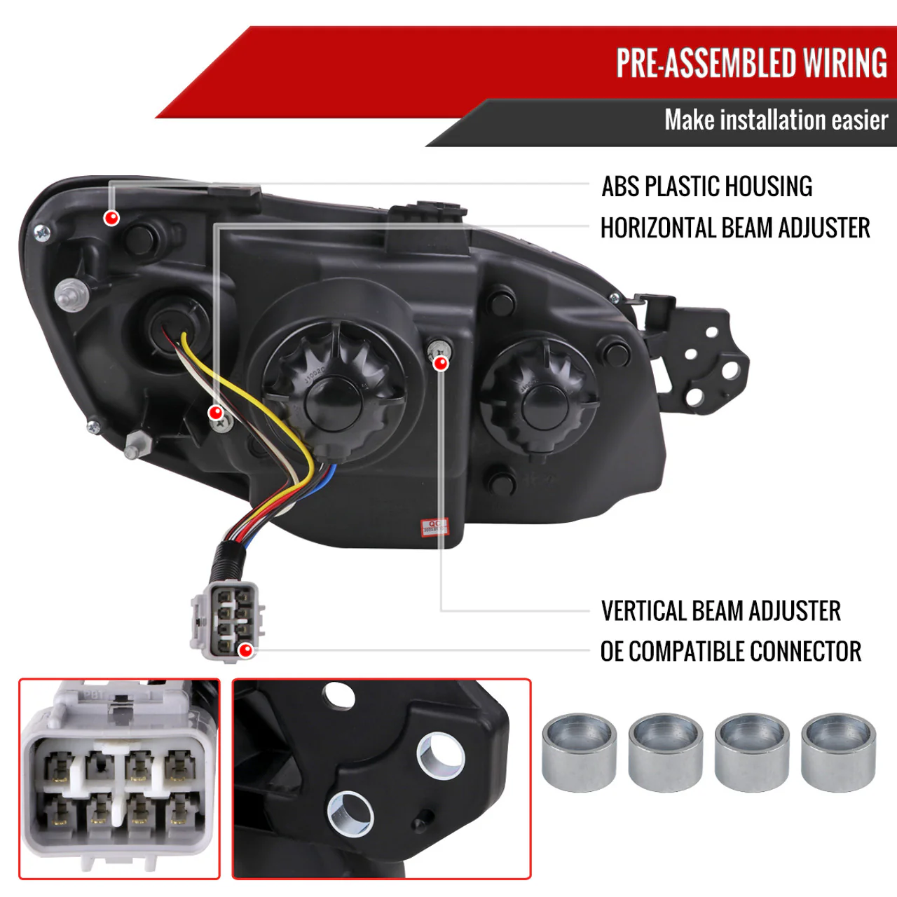 Spec-D Tuning V2 Sequential LED Headlights 2006-2007 WRX/STI - Image 10