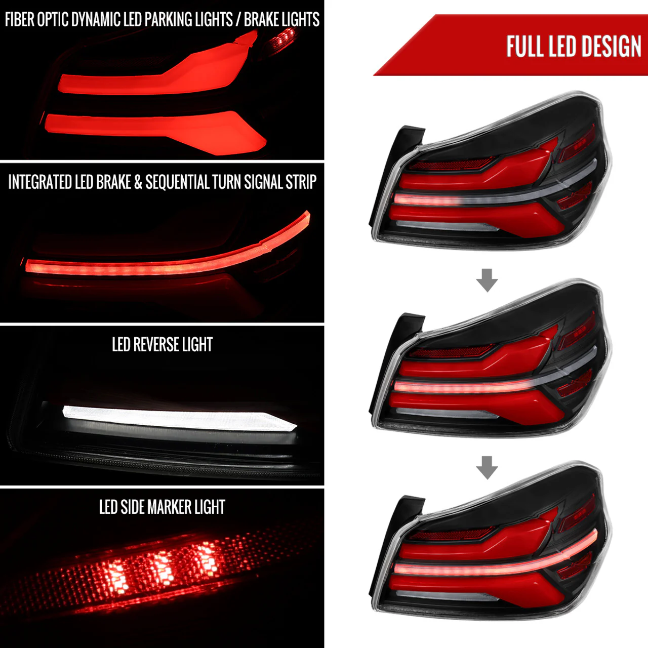 Spec-D V2 Sequential LED Tail Lights 2015-2021 WRX/STI - Image 6