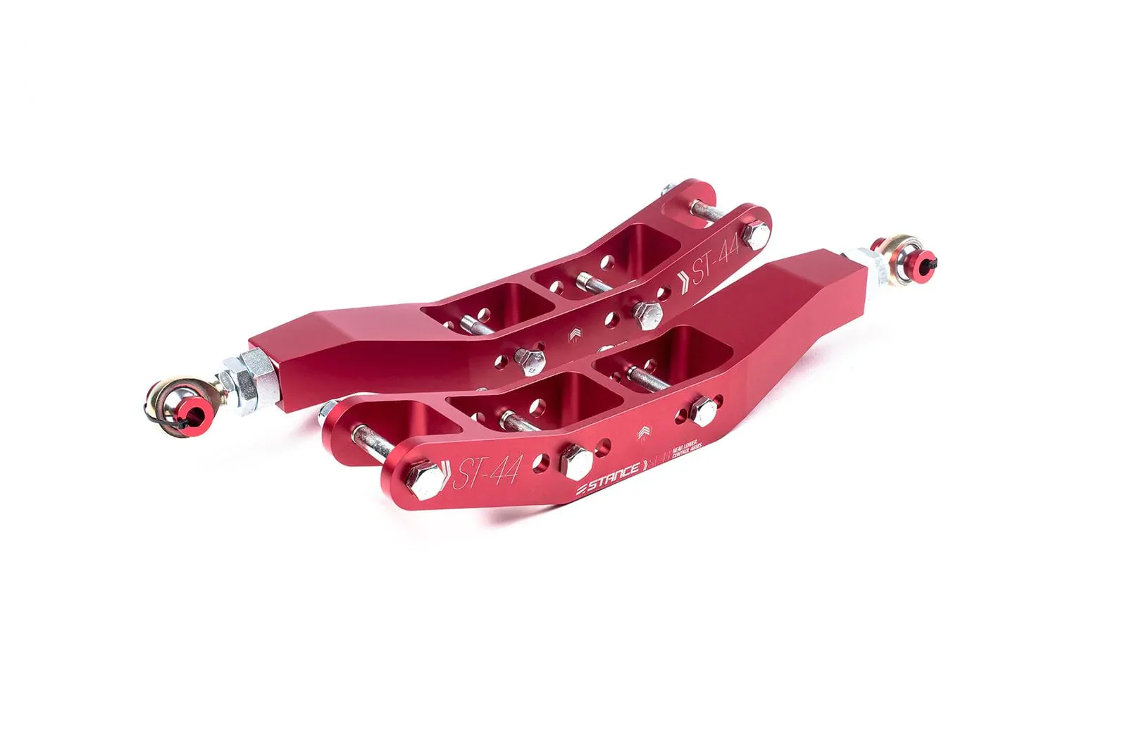Stance Adjustable Red Rear Lower Control Arms V1 25mm Drop 2015-2026 WRX / 2015-2021 STI